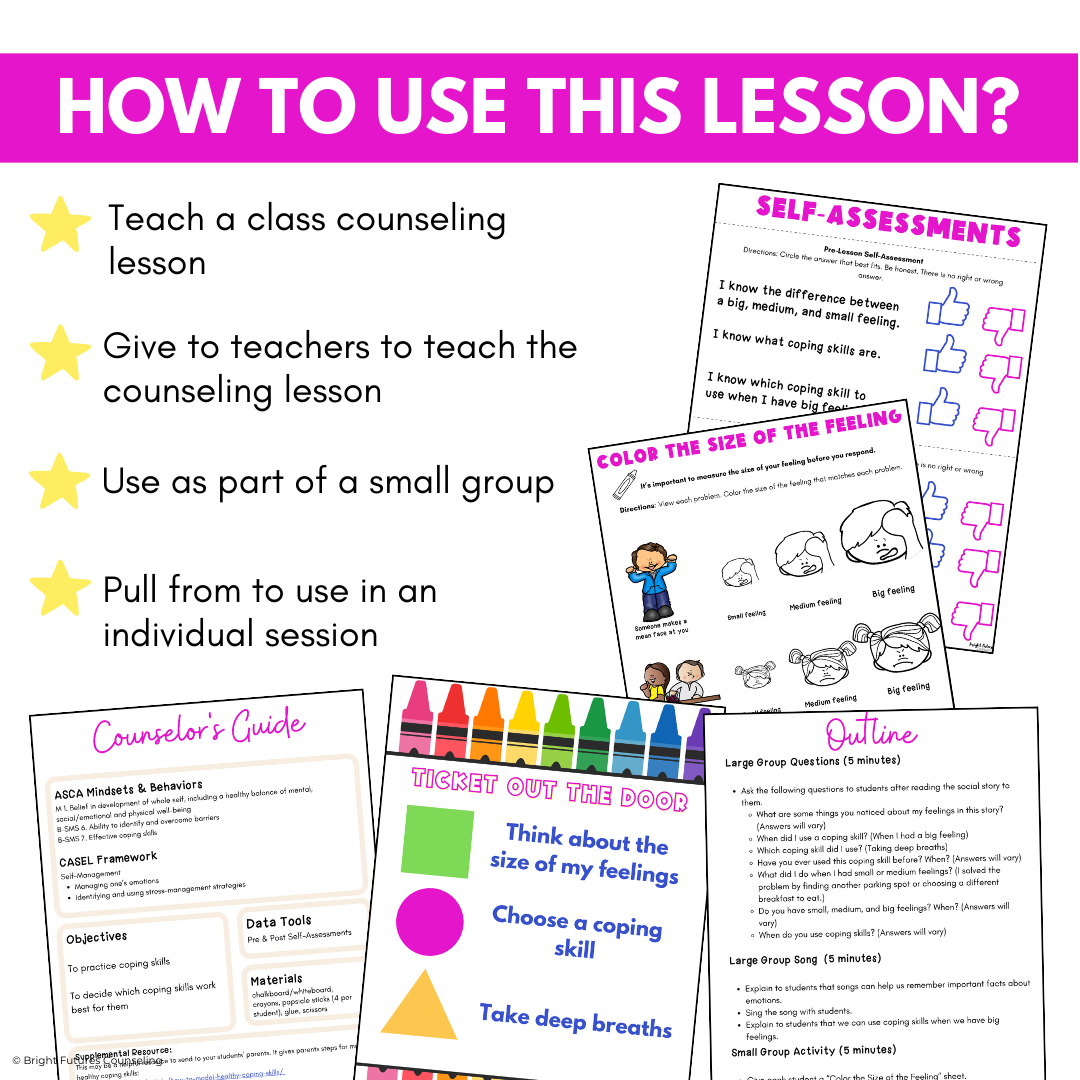 Coping Skills Activities & Lesson for Primary Students