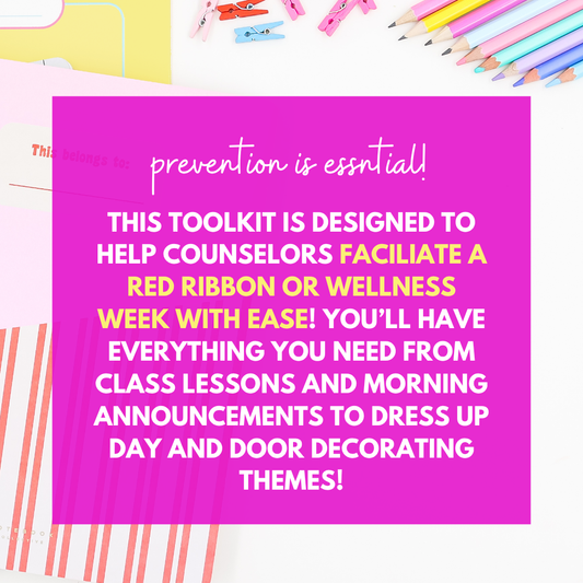 Red Ribbon Week Editable Toolkit - Wellness Week and Red Ribbon Week Activities