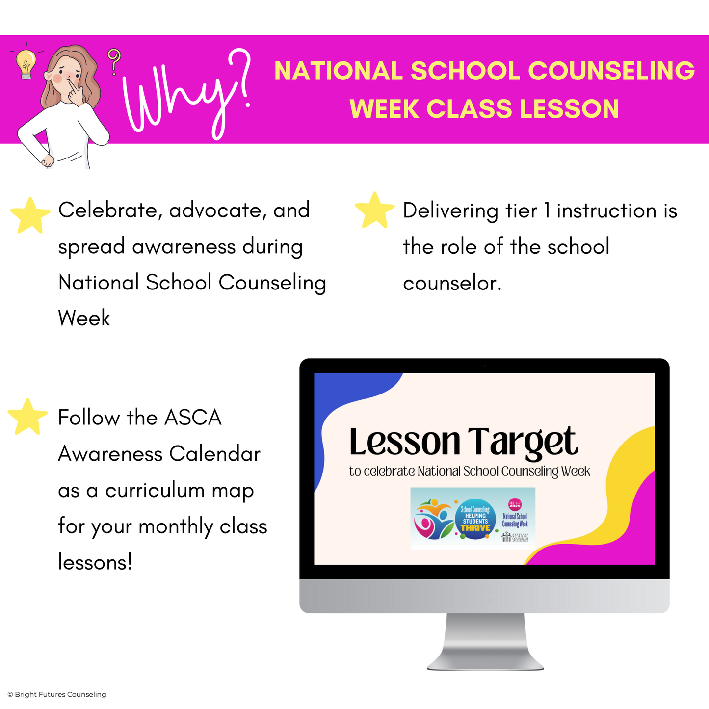 National School Counseling Week Lesson- ASCA Awareness School Counseling Lesson