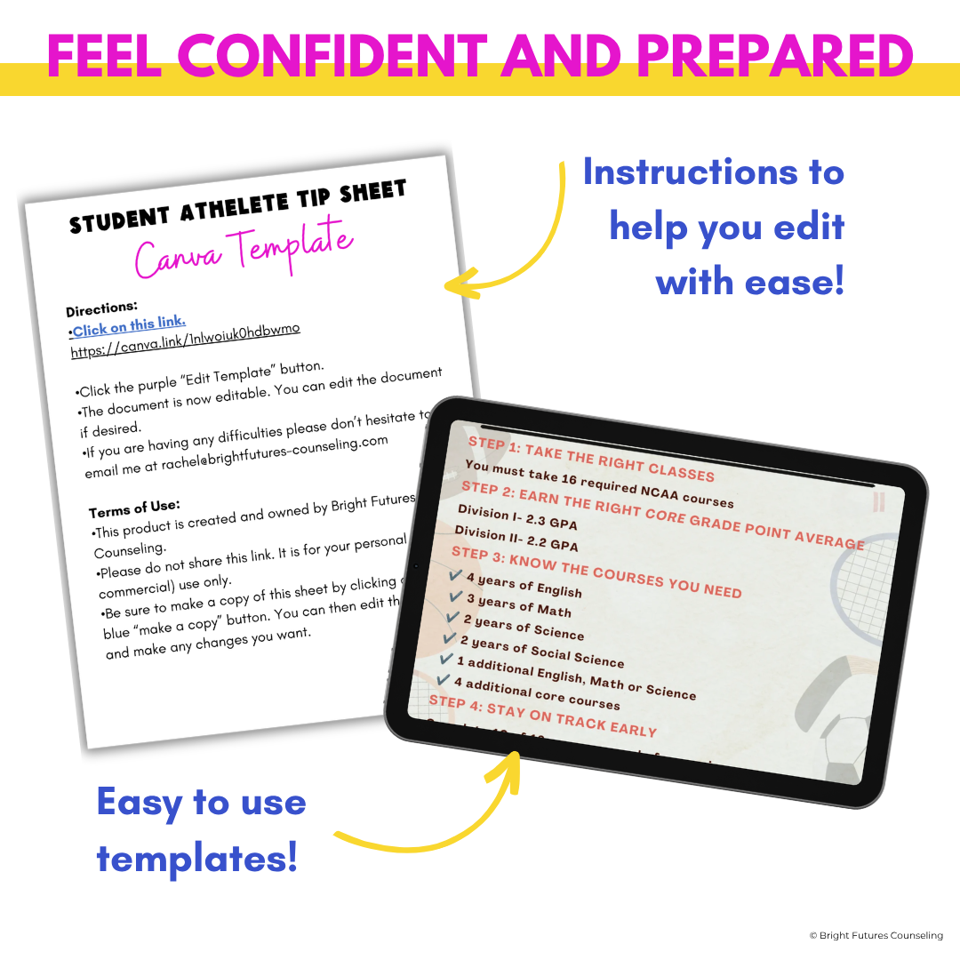 Student Athlete Tip Sheet -High School Counselor Tool