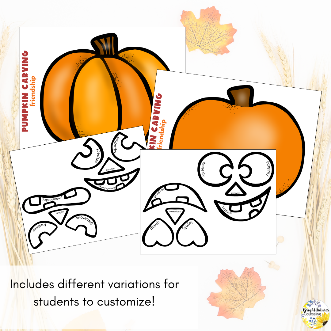Fall Friendship Activities - Friendship Fall Festival Autumn Counseling Activity