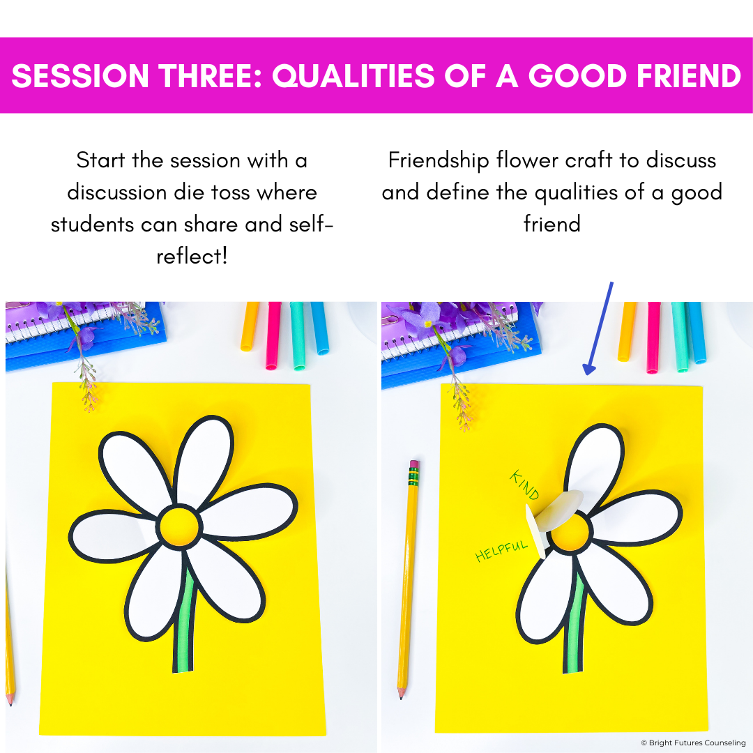 Friendship Activities and Lessons - Blooming Friendships Small Group Counseling