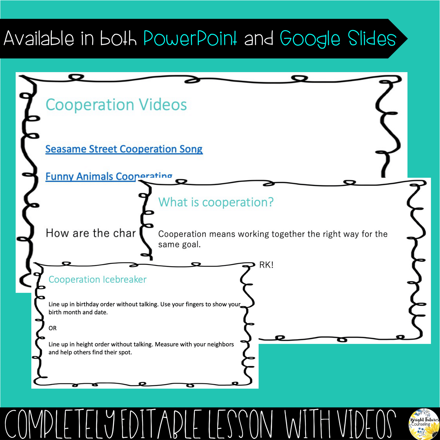 COOPERATION Guidance Lesson Activity & Video + Editable Google Version