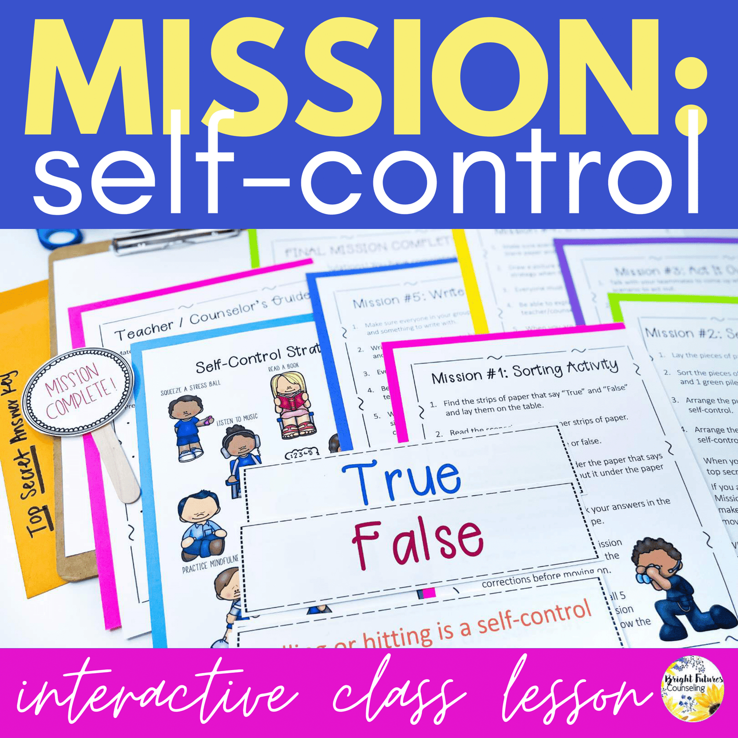 Mission Self-Control Escape Room Guidance Lesson on Managing Tough Emotions