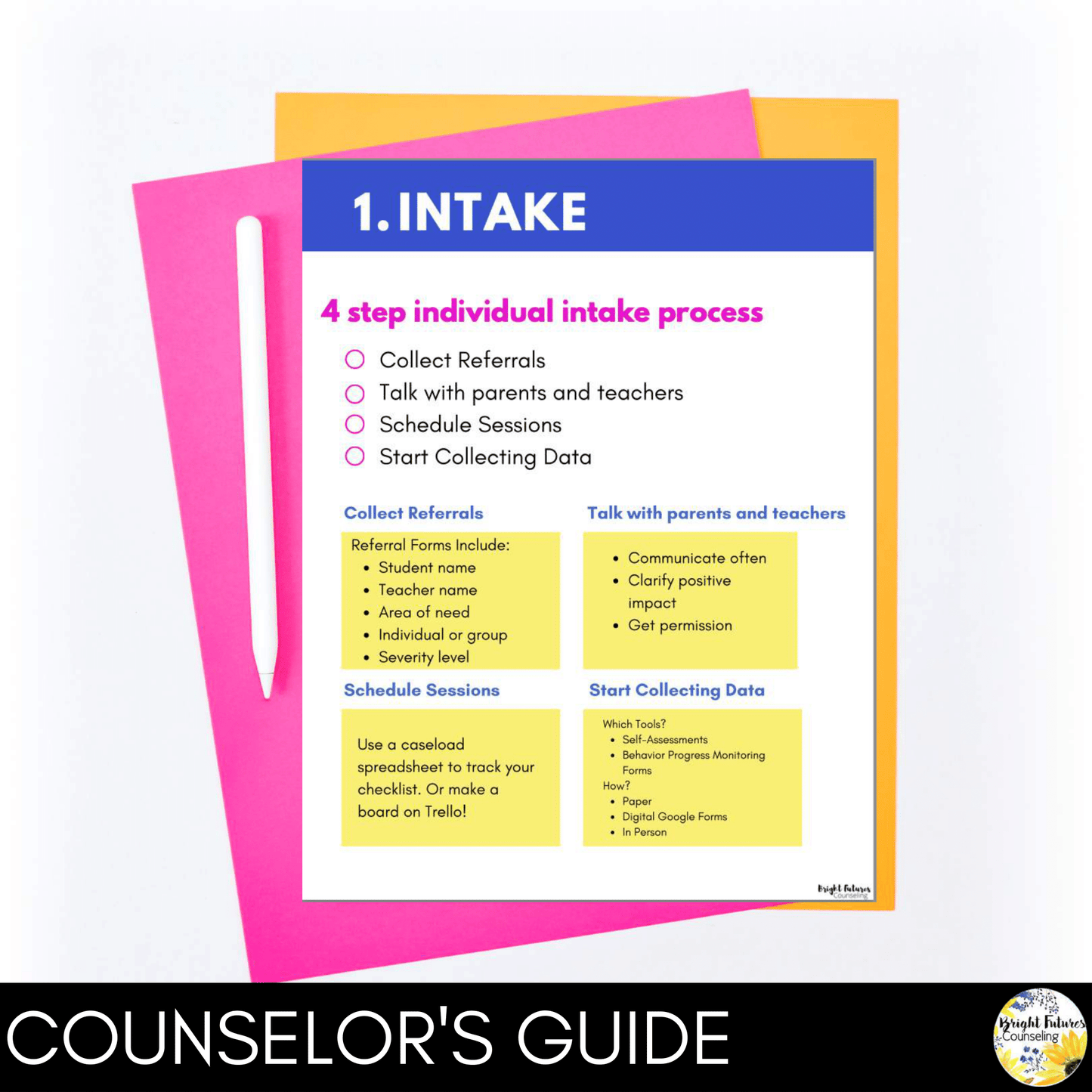 Self-Esteem Individual Counseling Curriculum + Data Tracking Tools