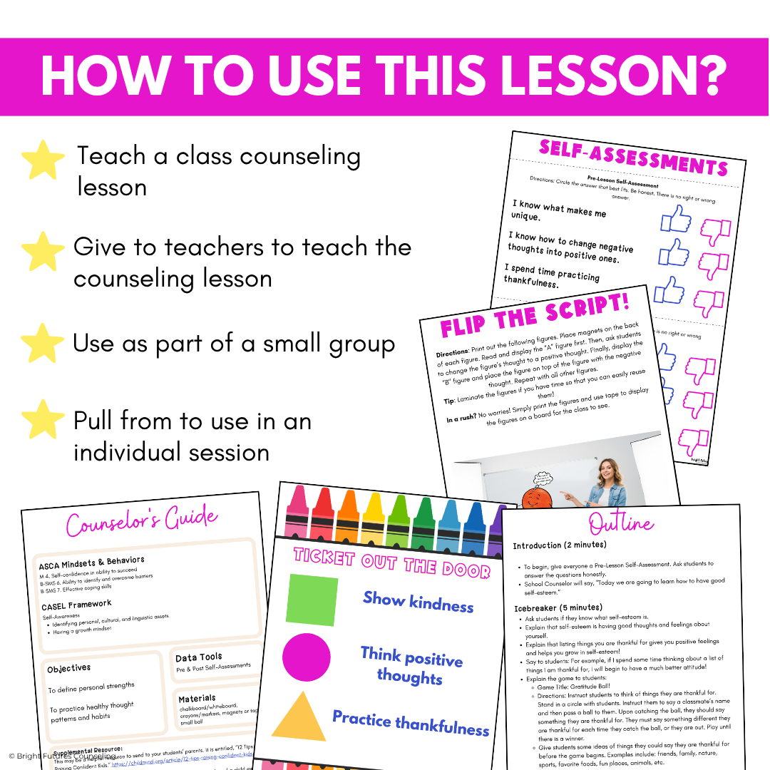 Self-Esteem Counseling Guidance Lesson