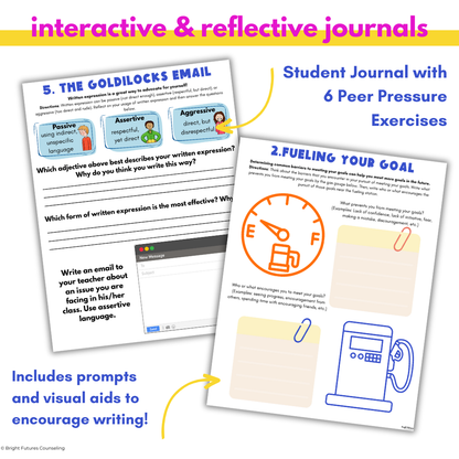 Self-Advocacy Middle School Individual Counseling - Self-Advocacy Worksheets