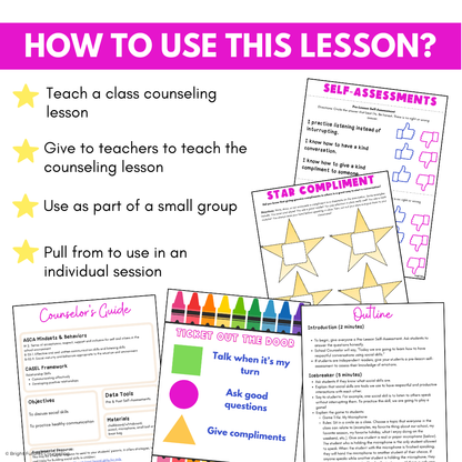 Conversing with Others & Social Skills Lesson for Primary