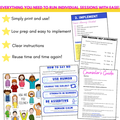 Middle School Peer Pressure Individual Counseling Lesson
