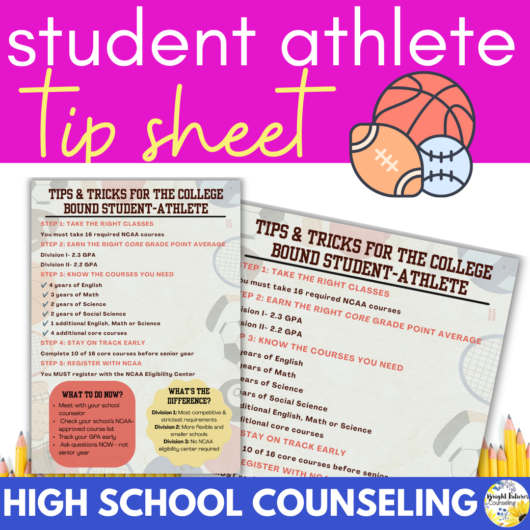 Student Athlete Tip Sheet -High School Counselor Tool