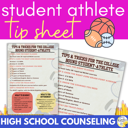 Student Athlete Tip Sheet -High School Counselor Tool