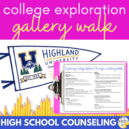 Exploring College Options High School Class Lesson + Gallery Walk