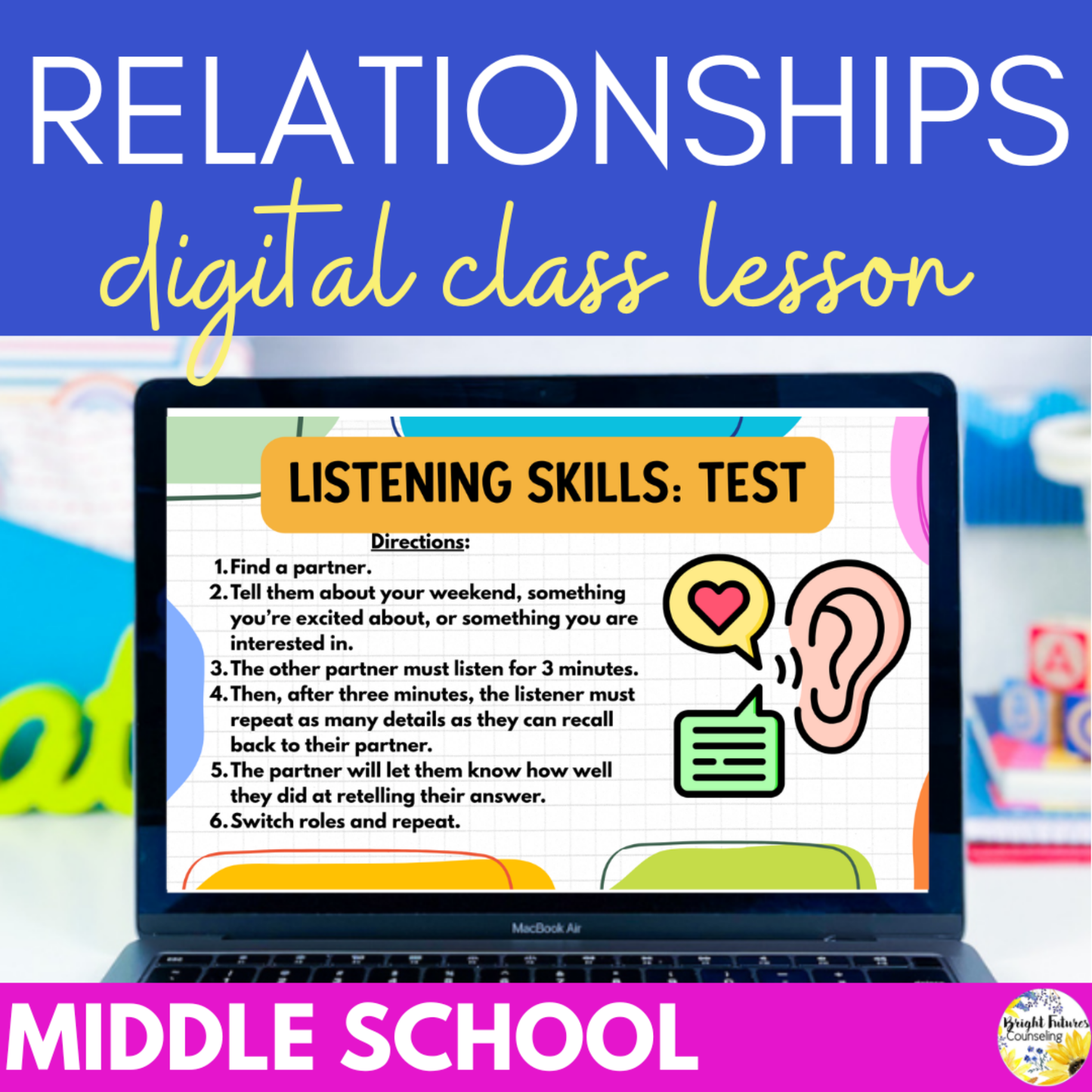 Healthy Relationships Middle School Digital Counseling Lesson