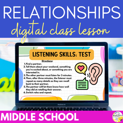 Healthy Relationships Middle School Digital Counseling Lesson