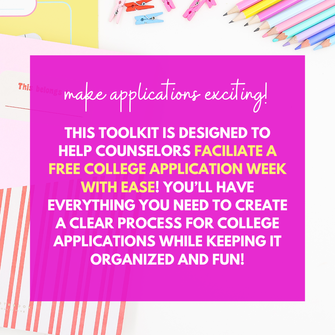Free College Application Week Planning Toolkit for High School Counseling
