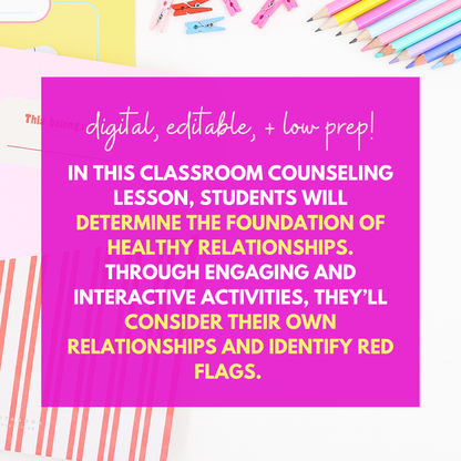 Healthy Relationships Middle School Digital Counseling Lesson