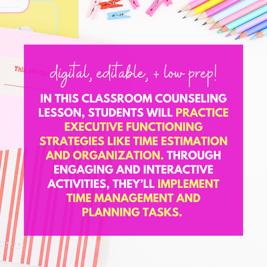 Executive Functioning Middle School Digital Counseling Lesson