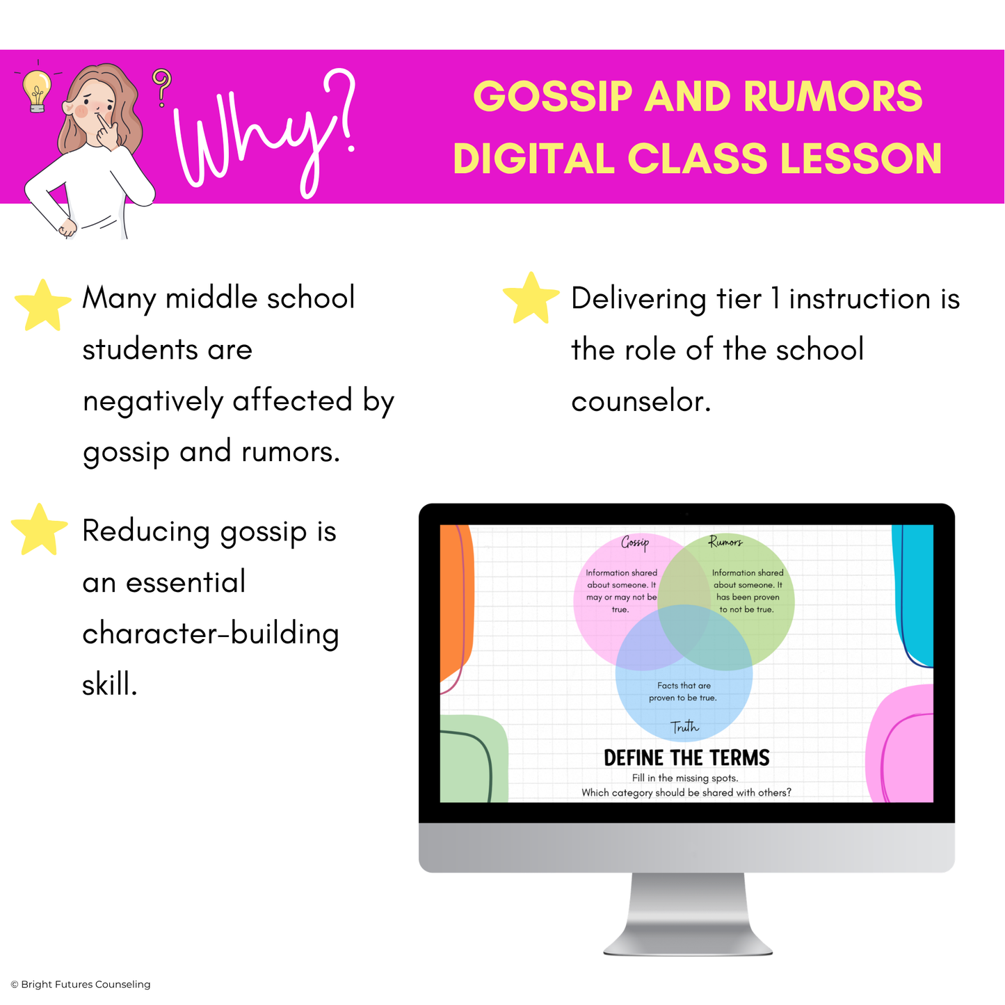 Gossip & Rumors Middle School Digital Counseling Lesson