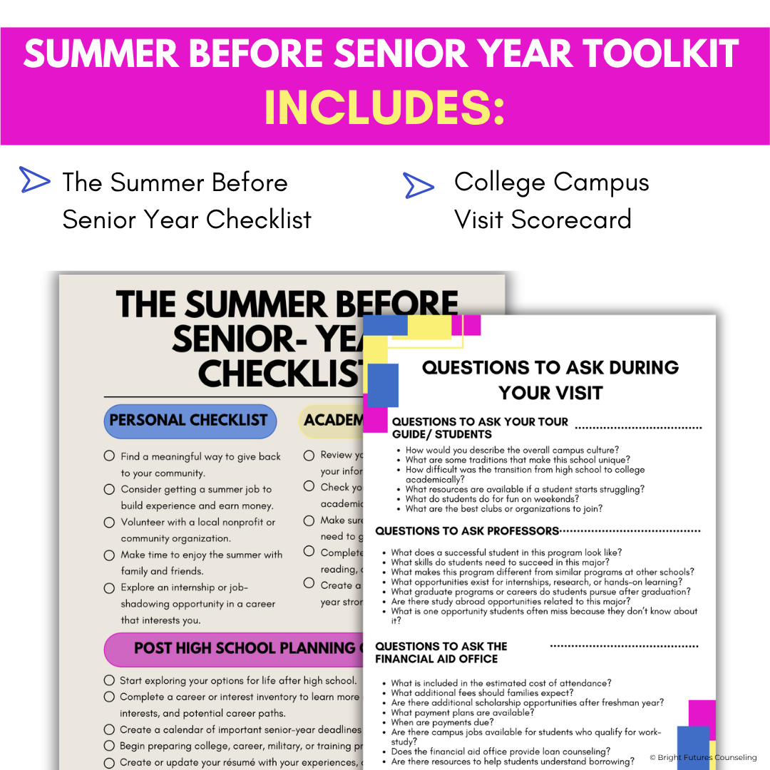 Summer Before Senior Year Toolkit
