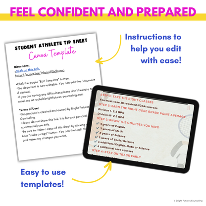 Student Athlete Tip Sheet -High School Counselor Tool