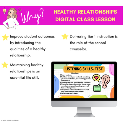 Healthy Relationships Middle School Digital Counseling Lesson