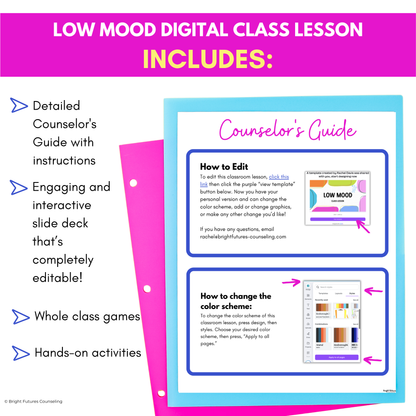 Low Mood Middle School Digital Class Lesson