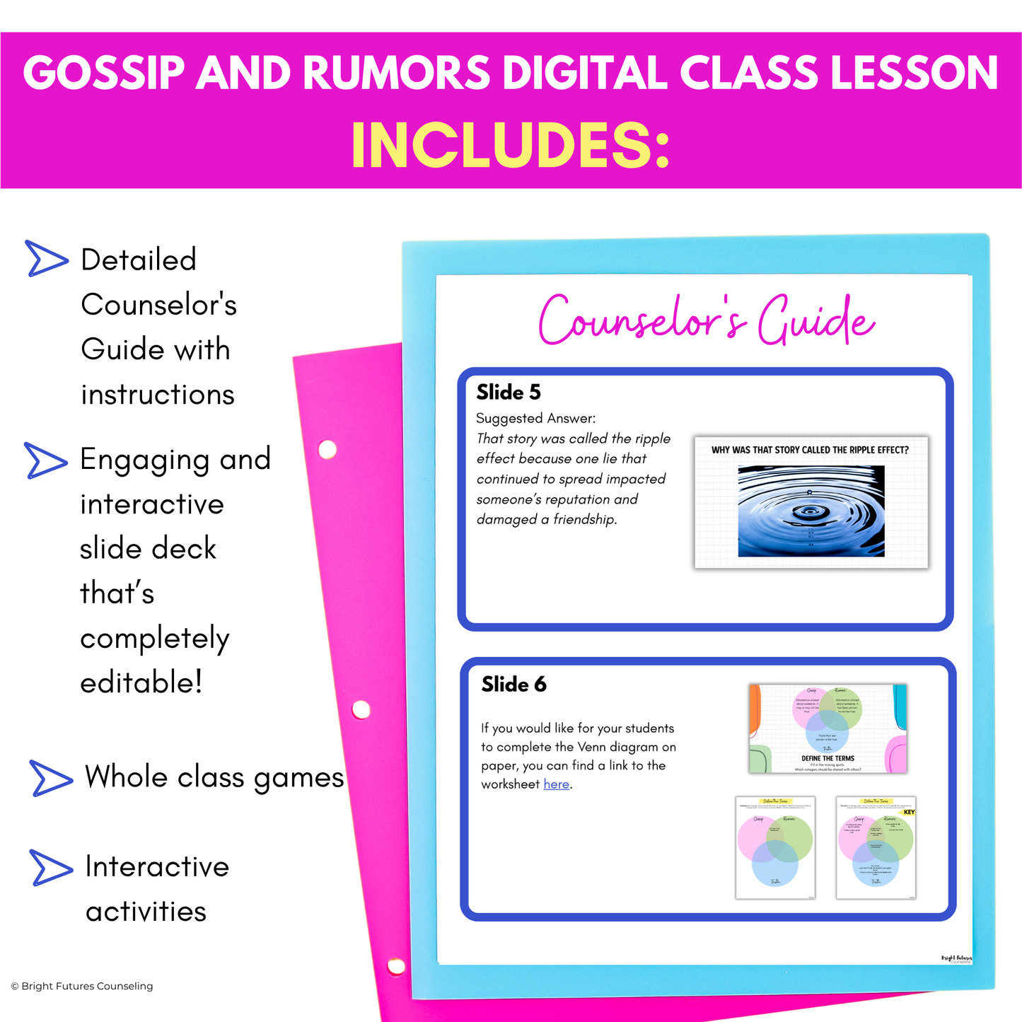 Gossip & Rumors Middle School Digital Counseling Lesson