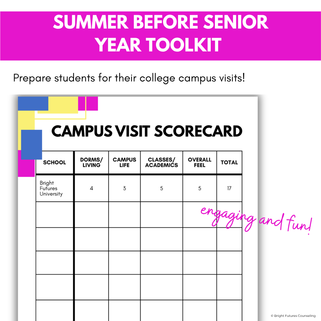 Summer Before Senior Year Toolkit
