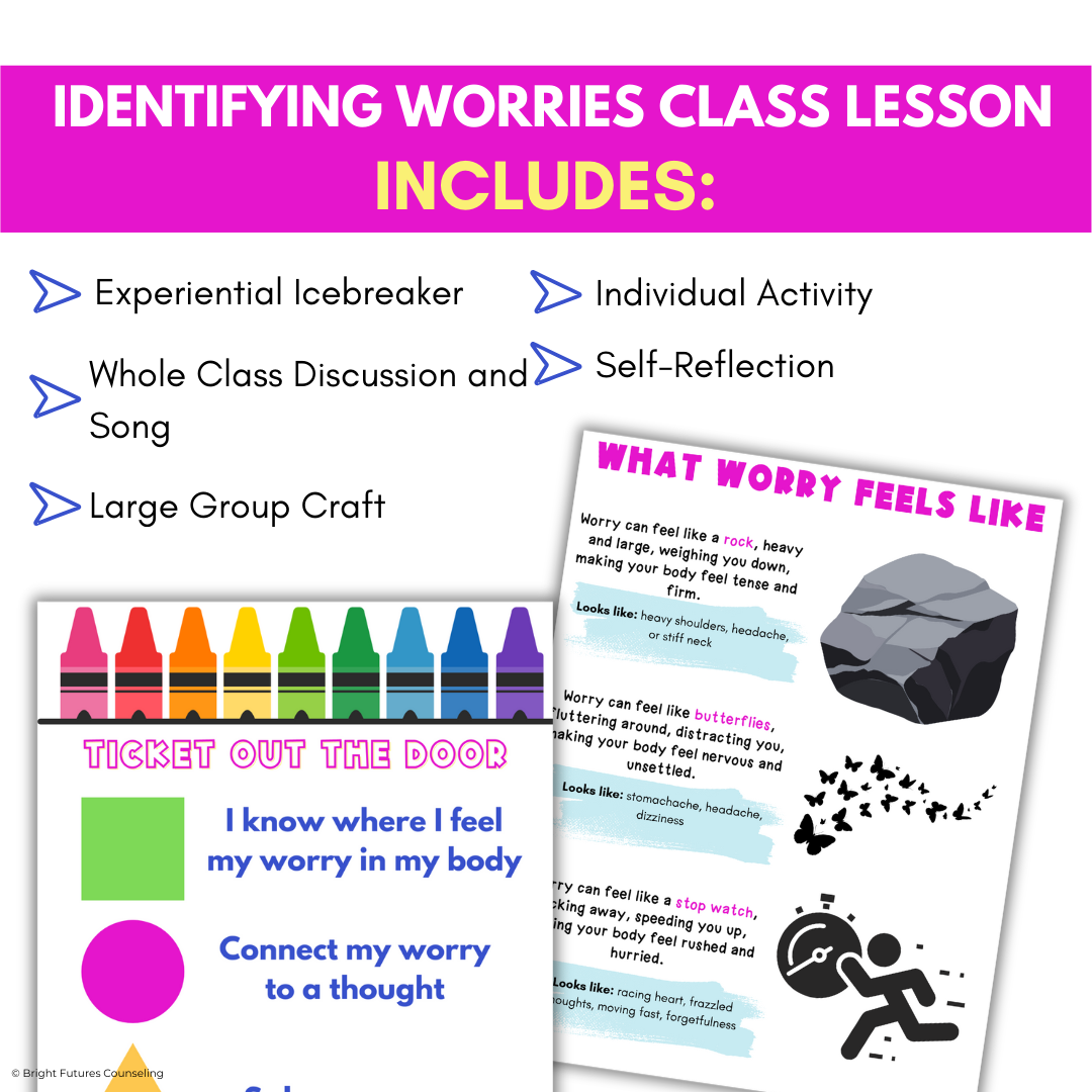 Identifying Worries Lesson & Activities for Primary