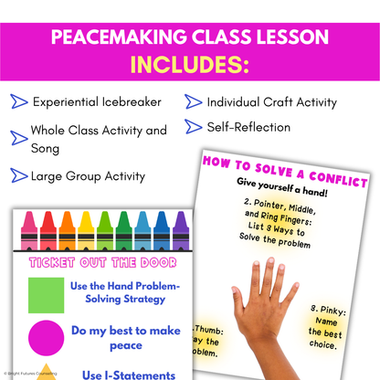 Conflict Resolution & Peacemaking School Counseling Lesson for Primary