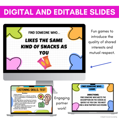 Healthy Relationships Middle School Digital Counseling Lesson