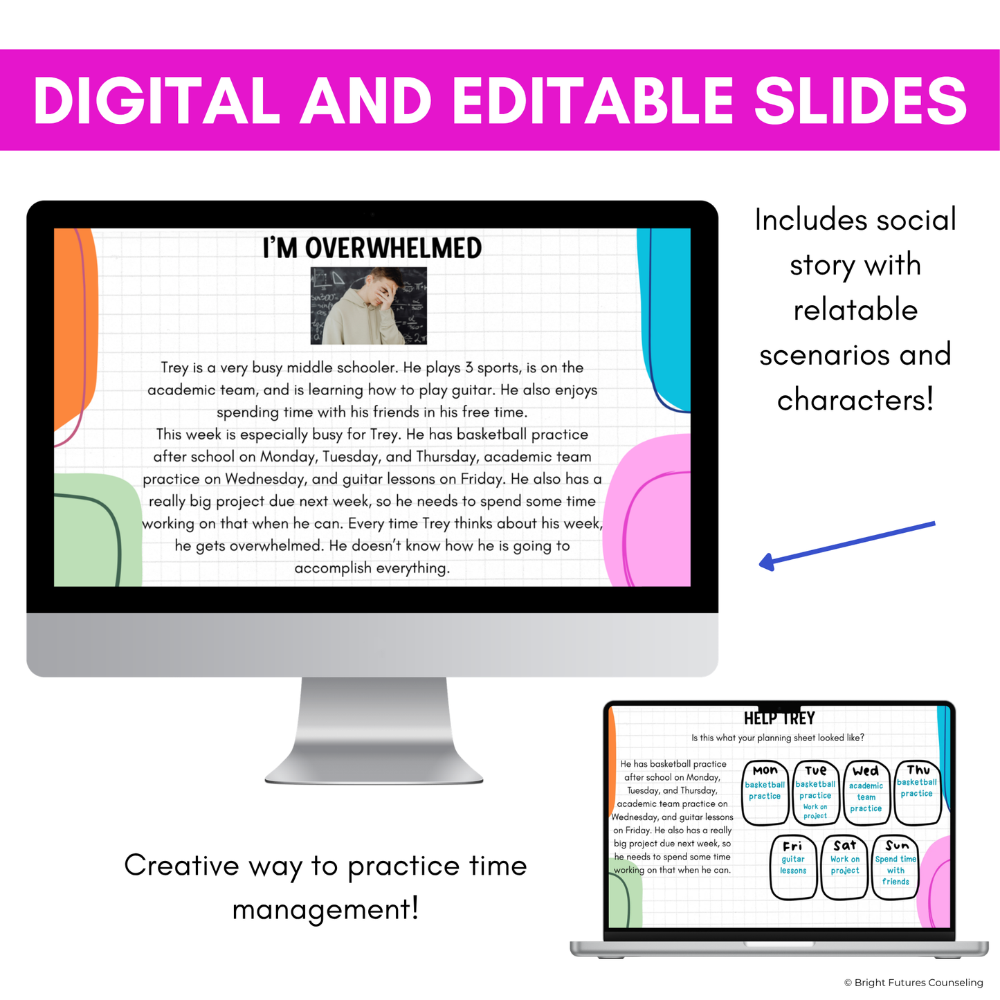Executive Functioning Middle School Digital Counseling Lesson
