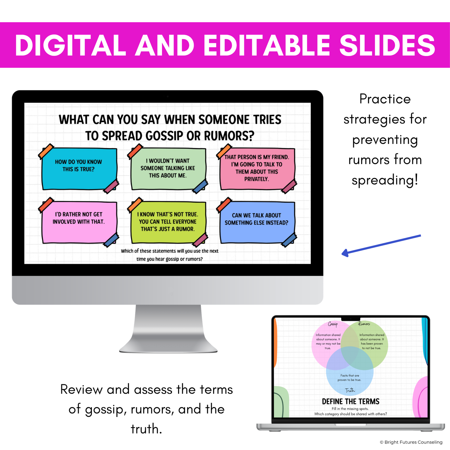 Gossip & Rumors Middle School Digital Counseling Lesson