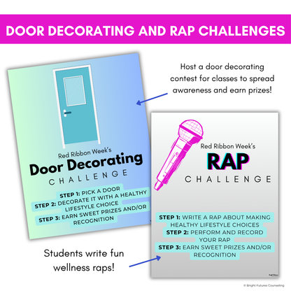 Red Ribbon Week Editable Toolkit - Wellness Week and Red Ribbon Week Activities