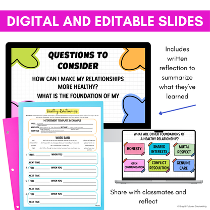 Healthy Relationships Middle School Digital Counseling Lesson