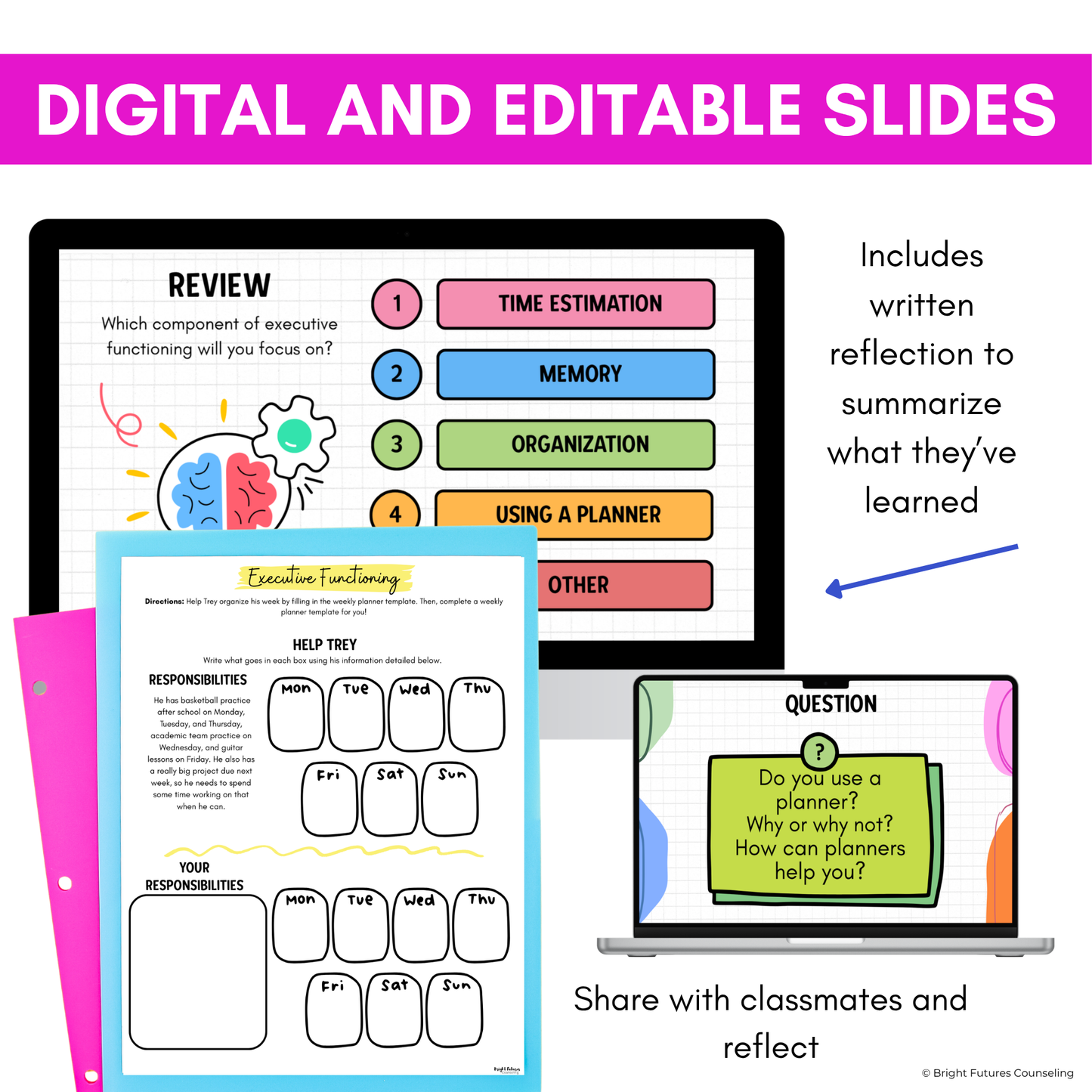 Executive Functioning Middle School Digital Counseling Lesson