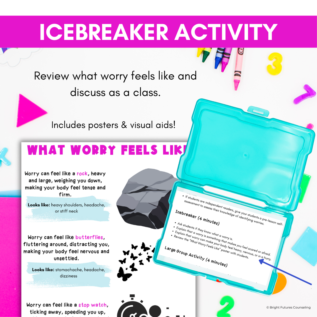 Identifying Worries Lesson & Activities for Primary