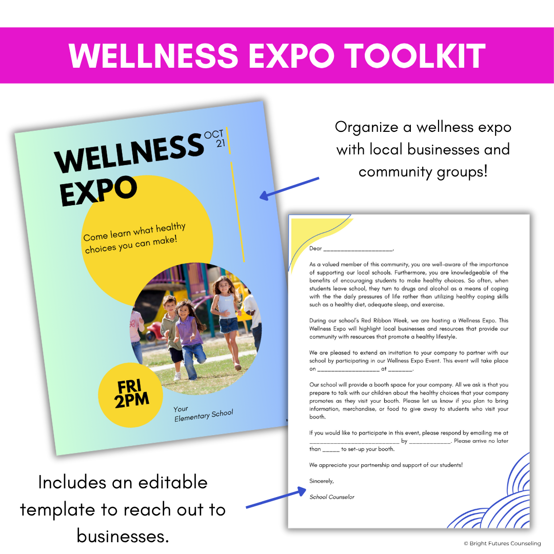 Red Ribbon Week Editable Toolkit - Wellness Week and Red Ribbon Week Activities