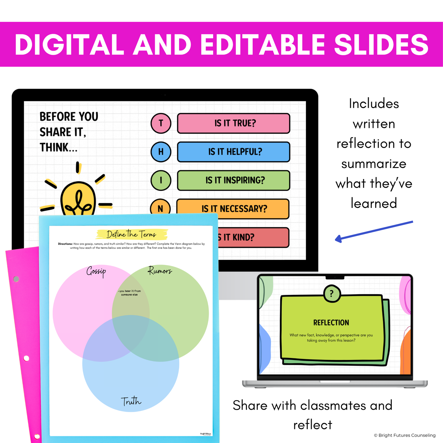 Gossip & Rumors Middle School Digital Counseling Lesson