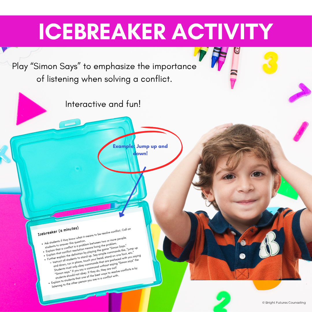 Conflict Resolution & Peacemaking School Counseling Lesson for Primary