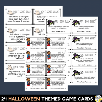 Bullying Prevention Halloween Board Game - School Counseling Fall Game