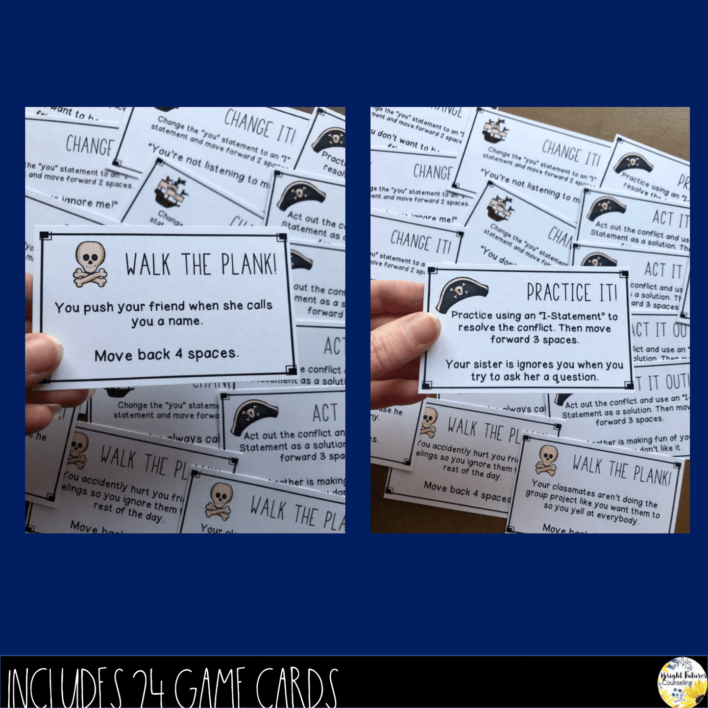 I-Statements School Counseling Board Game with Digital Version