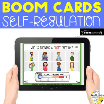 SELF-REGULATION Coping Skills Boom Cards Digital Activity - Counseling Game