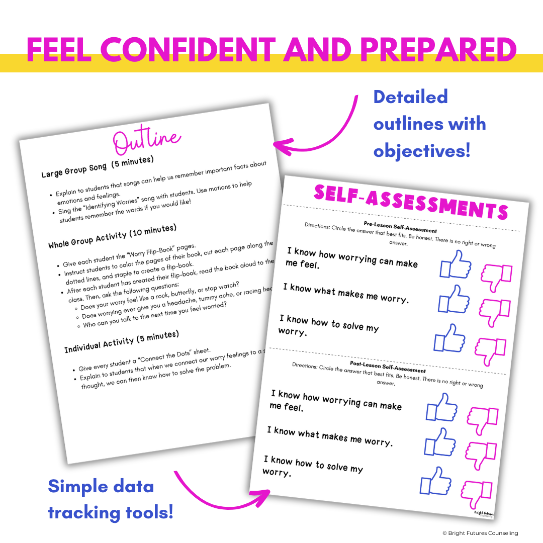 Identifying Worries Lesson & Activities for Primary