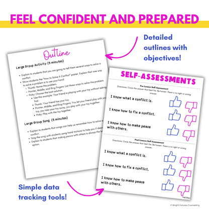 Conflict Resolution & Peacemaking School Counseling Lesson for Primary