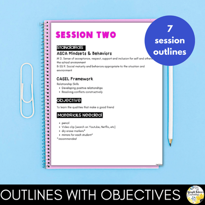 Friendship & Conflict Resolution Group Counseling Lesson Plans for Middle School
