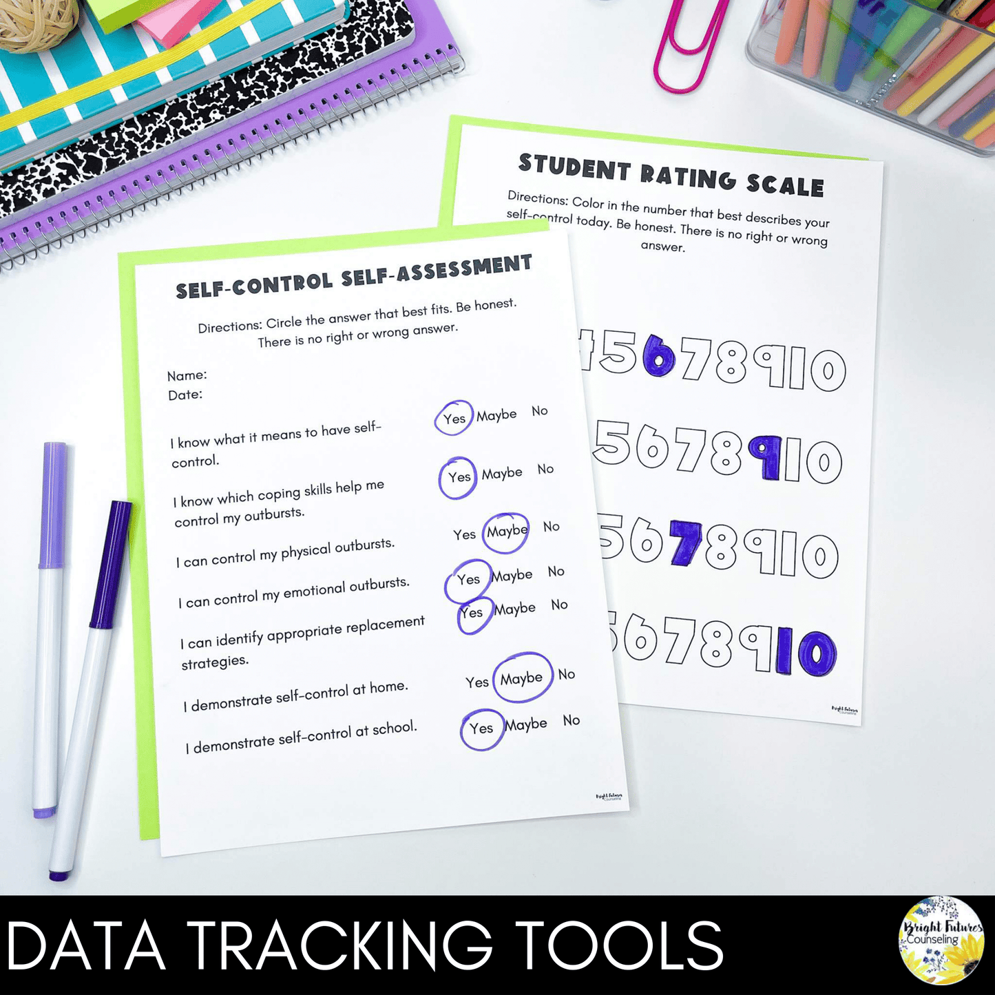 Self-Control Individual Counseling Curriculum + Data Tracking Tools