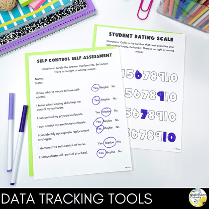 Self-Control Individual Counseling Curriculum + Data Tracking Tools