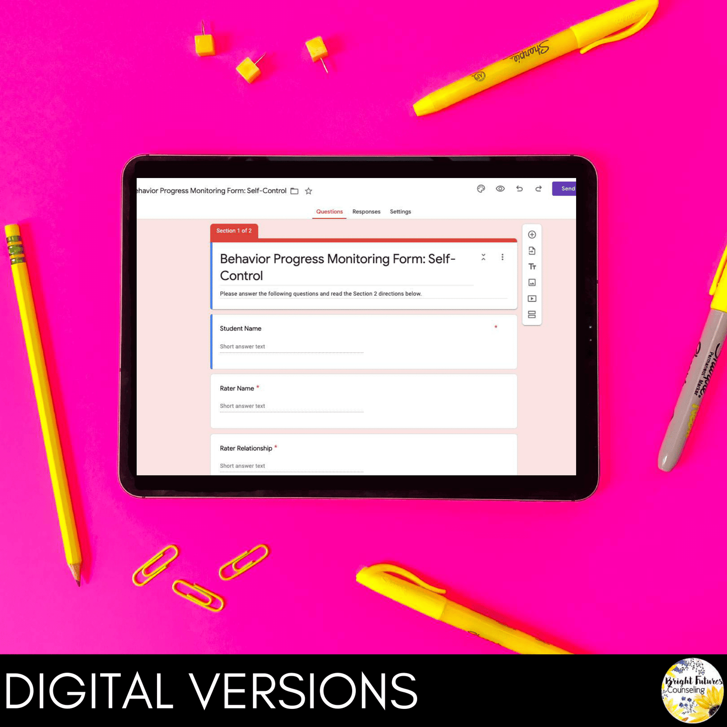 Self-Control Individual Counseling Curriculum + Data Tracking Tools