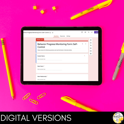 Self-Control Individual Counseling Curriculum + Data Tracking Tools